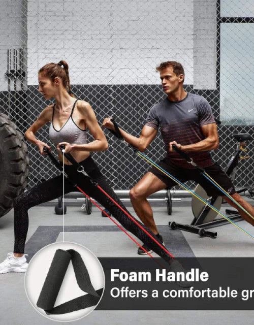 11 Pieces Gym Power Resistance Bands Set for Workout